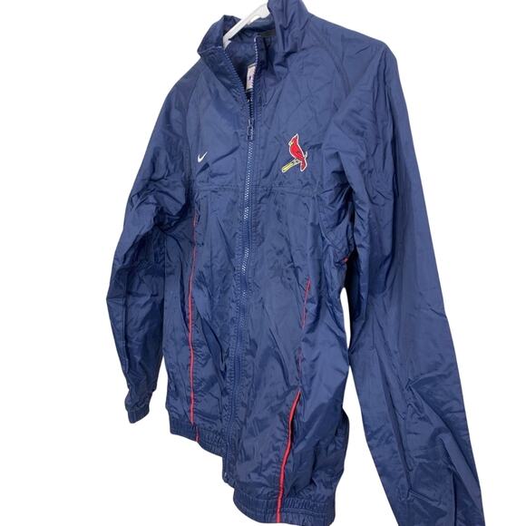 Nike Team St Louis Cardinals MLB Navy Blue Full Zip Windbreaker Jacket Boys L - Picture 10 of 16